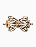 Зажим для кардигана «Ажур», корона империи, белый в золоте - фото 63131046