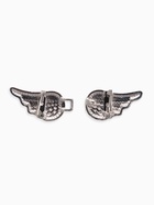 Зажим для кардигана «Ажур. Крылья», белый в серебре - фото 63131052