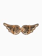 Зажим для кардигана «Ажур. Крылья», белый в золоте - фото 63131056