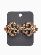 Зажим для кардигана «Ажур. Лилия», цвет золотой в золоте - фото 63131069