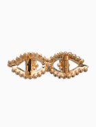 Зажим для кардигана «Ажур. Глазки», белый в золоте - фото 63131076