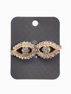 Зажим для кардигана «Ажур. Глазки», белый в золоте - фото 63131079