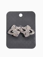 Зажим для кардигана «Ажур. Винтажные пики», белый в серебре - фото 63131084