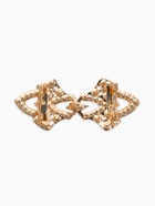 Зажим для кардигана «Ажур. Винтажные пики», белый в золоте - фото 63131086