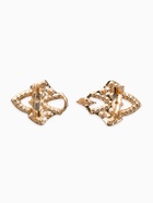 Зажим для кардигана «Ажур. Винтажные пики», белый в золоте - фото 63131087