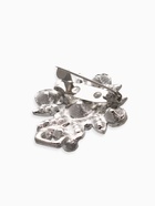 Зажим для кардигана «Ажур. Гербер», белый в серебре - фото 63131103