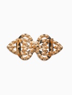 Зажим для кардигана «Ажур. Шип», белый в золоте - фото 63131116