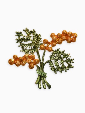 {{photo.Alt || photo.Description || 'Брошь «Цветы Мимозы», жёлто-зелёная в золоте'}}