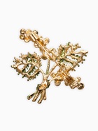 Брошь «Цветы Мимозы», жёлто-зелёная в золоте 10904639