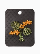 Брошь «Цветы Мимозы», жёлто-зелёная в золоте 10904639