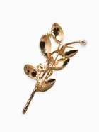 Брошь «Веточка с жемчугом», бело-зелёная в золоте - фото 63131129