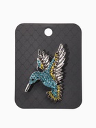 Брошь «Калибри», цветная в чернёном серебре - фото 63131135