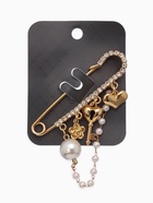 Булавка «Ключик от сердца», 6.5 см, белая в золоте - Фото 4