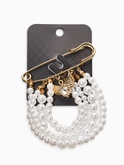 Булавка «Жемчужная россыпь», 6.5 см, d подвесок=5+6+8 см, белая в золоте - фото 63131143