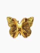 Кольцо для платка "Бабочка", цвет белый в чернёном золоте 10904672