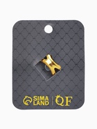 Кольцо для платка «Цветок в круге», белое в чернёном золоте - Фото 5