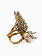 Кольцо для платка "Бабочка профиль", цвет белый в чернёном золоте 10904676