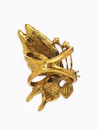 Кольцо для платка "Бабочка профиль", цвет белый в чернёном золоте 10904676