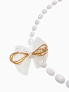 Бусы детские Выбражулька «Бант», граненые бусины, 40 см, цвет белый (комплект 2 шт) - фото 63131171