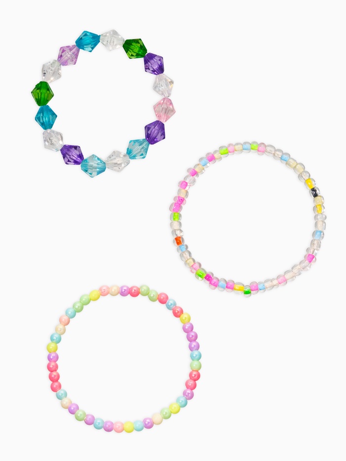 Браслеты детские «Выбражулька. Граненые бусины», набор 3 шт. , цветной - Фото 1