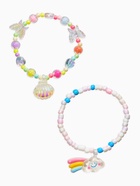Браслет детский «Выбражулька», 2 шт. набор, жемчужина желаний, цветной - фото 63131196