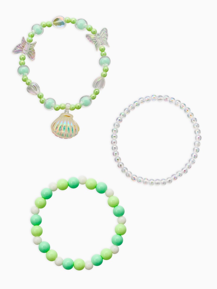 Браслеты детские «Выбражулька. Жемчужина желаний», набор 3 шт. зеленый - Фото 1