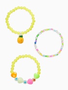 Браслеты детские «Выбражулька. Ананас и бусинки», набор 3 шт. цветной - Фото 1