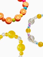 Браслеты детские «Выбражулька. Фрукты», набор 3 шт. цветной, желтый - Фото 2