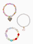 Браслеты детские «Выбражулька. Сердца и бусинки», набор 3 шт. цветной - Фото 1