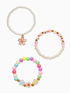 Браслеты детские «Выбражулька. Цветок и бусинки», набор 3 шт. бусины, цветной (комплект 2 шт) - фото 63131240