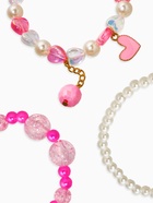 Браслеты детские с подвеской «Выбражулька. Сердце», набор 3 шт. жемчуг, цветной - Фото 2