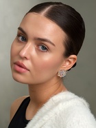 Серьги «Цветок жасмина», белые, радужные - Фото 4