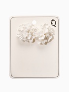 Серьги «Цветок бархатец», цвет белый перламутр - Фото 3