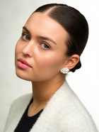 Серьги «Цветок бархатец», цвет белый перламутр - Фото 4