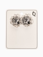 Серьги «Цветок ажурный воздушный», прозрачные, серые, с, блёстками (комплект 2 шт) - фото 63131266