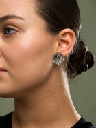 Серьги с блёстками «Цветок ажурный воздушный», прозрачные, серые - Фото 2