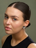 Серьги с блёстками «Цветок ажурный воздушный», прозрачные, серые - Фото 4