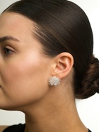 Серьги с блёстками «Цветок ажурный воздушный», прозрачные, белые - Фото 2