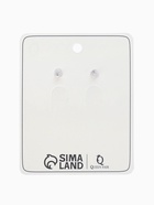 Серьги с поталью «Сердце блестка», сиреневые в серебре - Фото 4