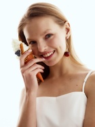 Серьги «Черешня», бордовые в серебре - Фото 2