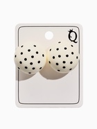 Серьги «Бусина» d=2 см, в крапинку, белые - фото 63131287