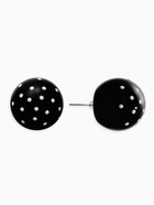 Серьги «Бусина» d=2 см, в крапинку, чёрные - фото 63131288