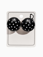 Серьги «Бусина» d=2 см, в крапинку, чёрные - фото 63131290