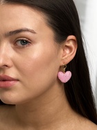 Серьги «Сердце сахарное», розовые в золоте - Фото 3
