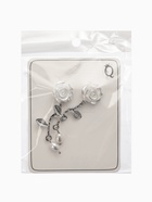 Серьги «Цветок розы», белые в серебре 10904787