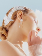 Серьги «Цветок розы», белые в серебре  (артикул 10904787)  большой выбор товаров оптом и в розницу по низким ценам с доставкой