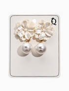 Серьги «Цветок с жемчугом», цвет молочный в золоте - Фото 2