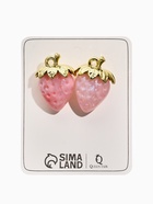 Серьги «Клубника», цвет розовый перламутр в золоте 10904798