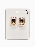 Серьги «Кристалл», прямоугольник грань, цвет прозрачно-золотой - фото 63131309