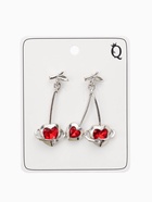 Серьги «Сердечная вишня», красные в серебре - Фото 5